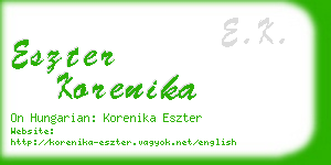 eszter korenika business card